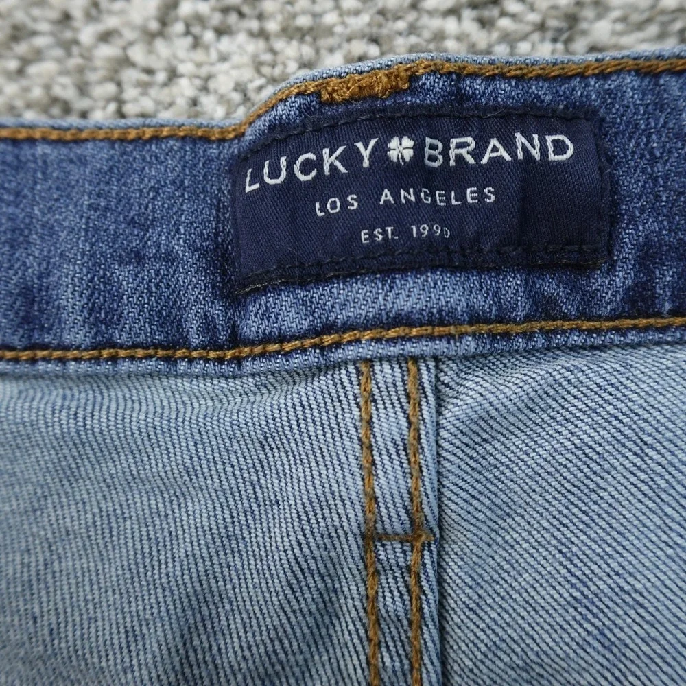 Lucky Brand Jeans Mens 34X32 Dark Blue Denim Pants 221 Straight Stretch Preppy‎